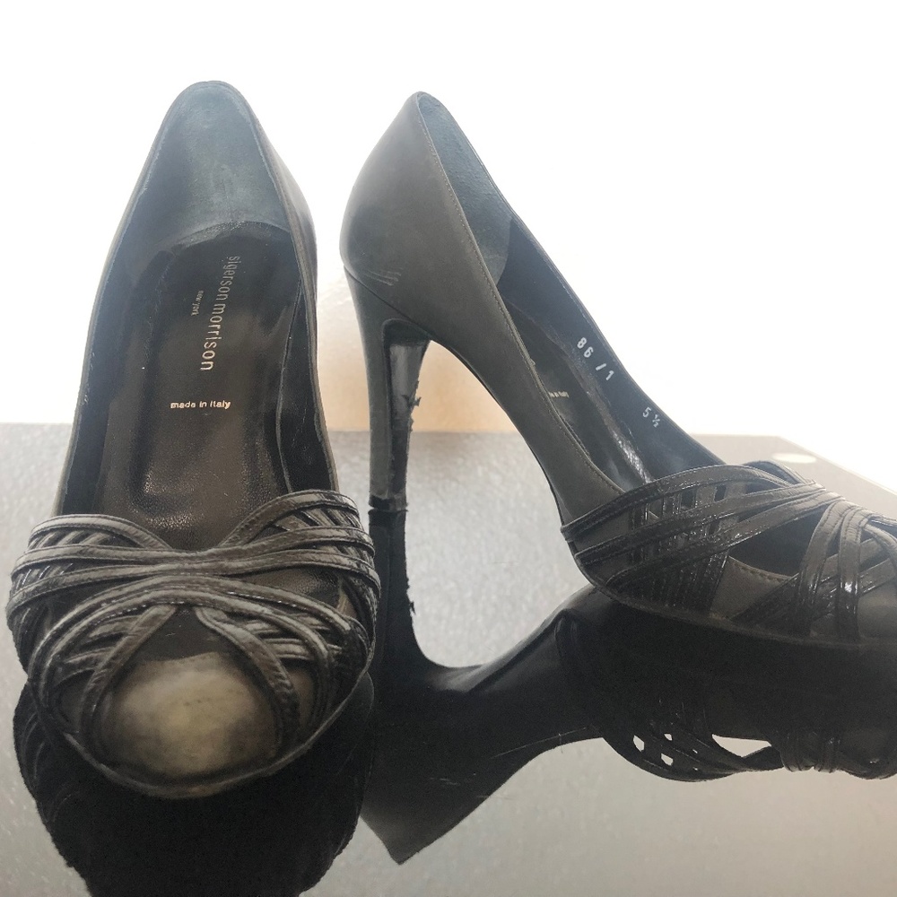 Sigerson Morrison Grey Heels 5 1/2